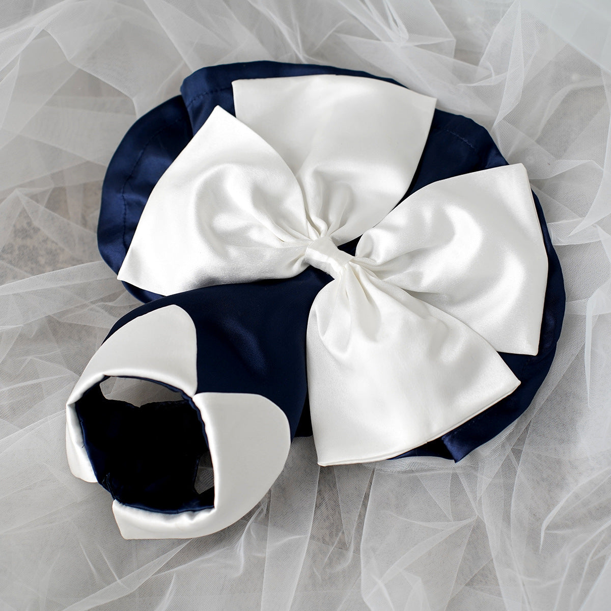 Navy princess wedding dress for dogs, in Navy Blue, image 2