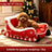 Christmas sleigh pet bed with warm plush lining, photo 5 of 10