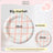 Shallow ceramic pet food plate with cute bear design in blue and pink, view 22