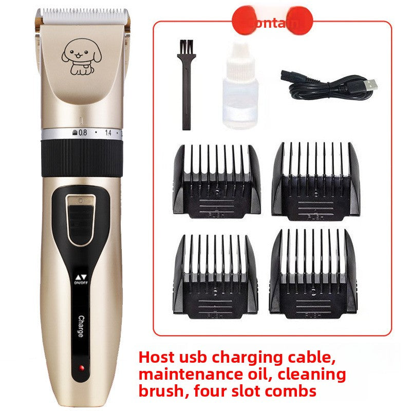 Cordless pet hair clipper with comb guides in Gold Standard, 600mAh Built-In Battery, size Standard