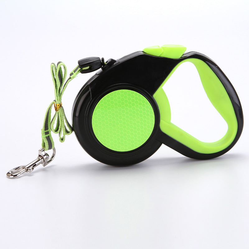 Long retractable dog lead with collar, 3 lengths available