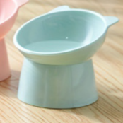 Cute Pet Bowl Double Bowl Neck Protection Anti-Tip Cat Food Bowl