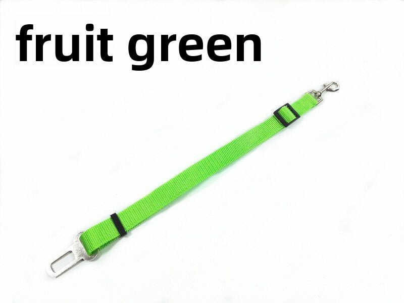 Nylon dog car seat belt lead with swivel clip, product photo
