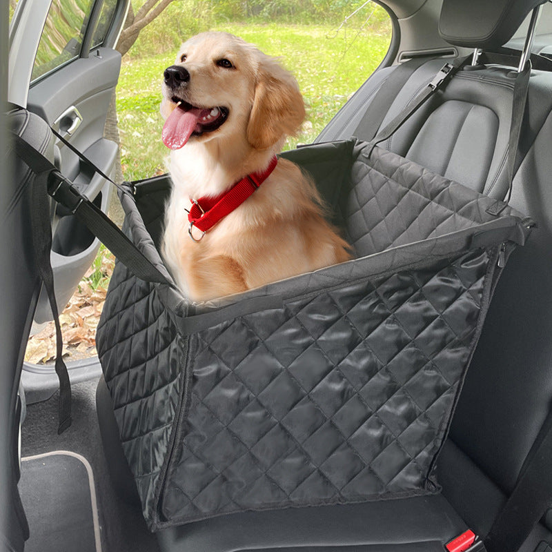 Breathable quilted mesh pet car seat mat with belts, photo 9 of 9