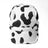 Adjustable pet baseball cap with ear cutouts in White Cow Print, material detail