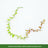 Artificial willow branch with realistic leaves in Green with Red Tips, Single Stem