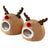 Beige reindeer shaped pet den tent with removable mat, view 4