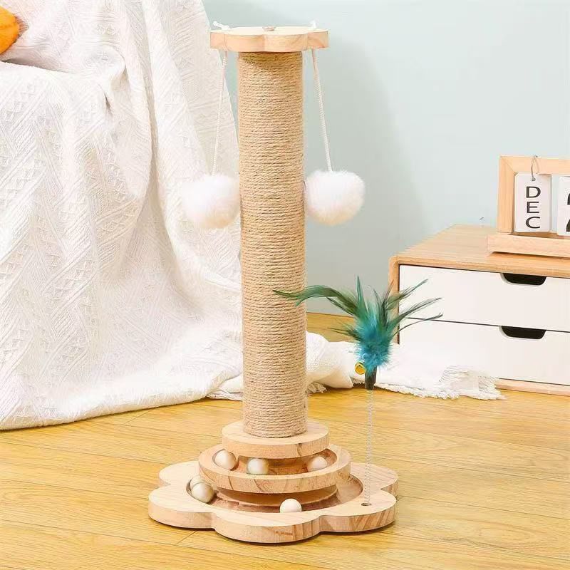 Sisal cat scratching post 48cm tall, product view