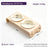 Curved Solid Wood Pet Bowl Stand with Ceramic Double Bowl in Glossy or Matte Colours