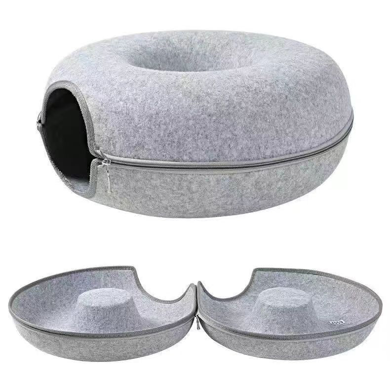 Felt cat cave nest with tunnel and climbing frame, photo 10 of 12