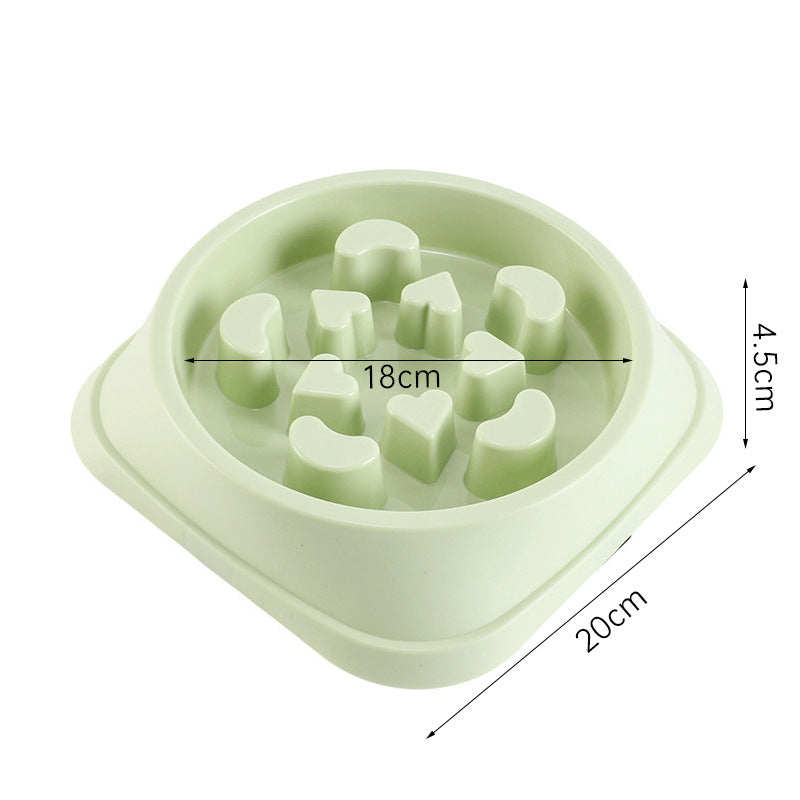 Heart-Shaped Pet Slow Feeder Bowl