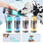 Portable Dog Water Bottle, 300ml Travel Bottle with Built-In Bowl and Filter Options