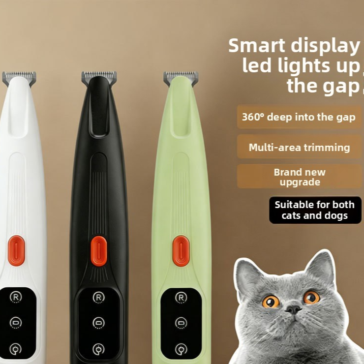 Quiet Cordless Pet Trimmer with Rounded Blade Tips for Cats and Dogs