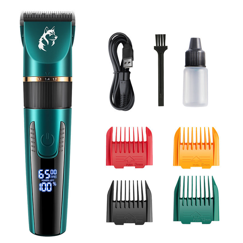 Waterproof Pet Hair Clipper with Guide Combs, Quiet and Rechargeable