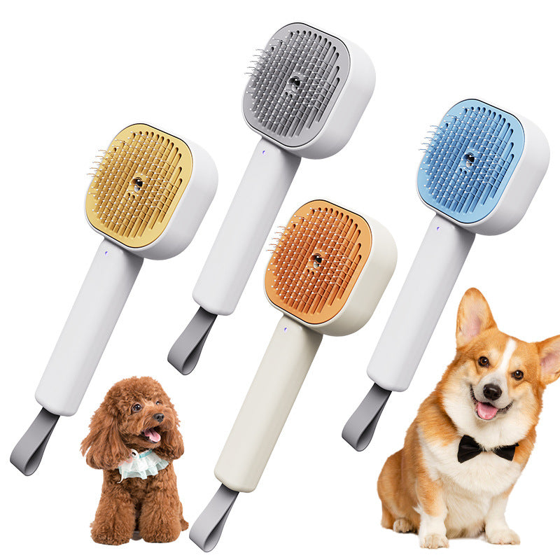 Self-Cleaning Pet Grooming Comb with Massage Tips