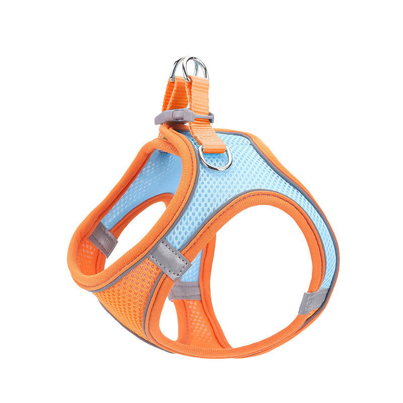 Reflective mesh vest harness and lead set for cats and small dogs, view 5