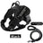 Vest dog harness with braided rope lead set in red, product image 11