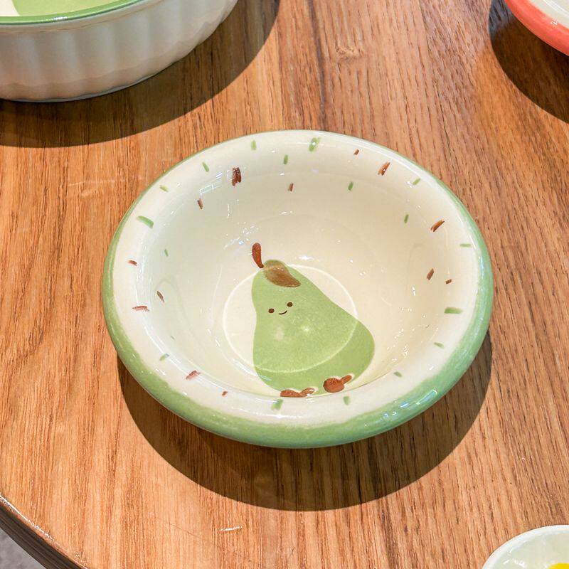 Fruit shaped ceramic pet bowls including banana and watermelon, view 8