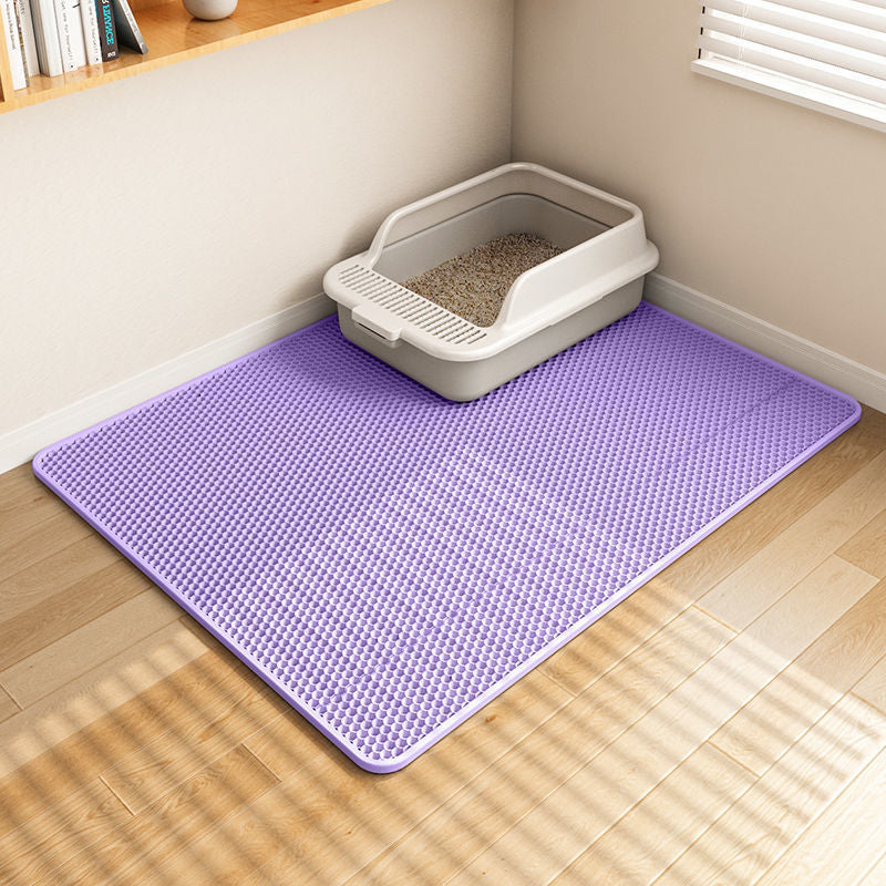 Washable Honeycomb Cat Litter Mat, Double Layer Trapper
