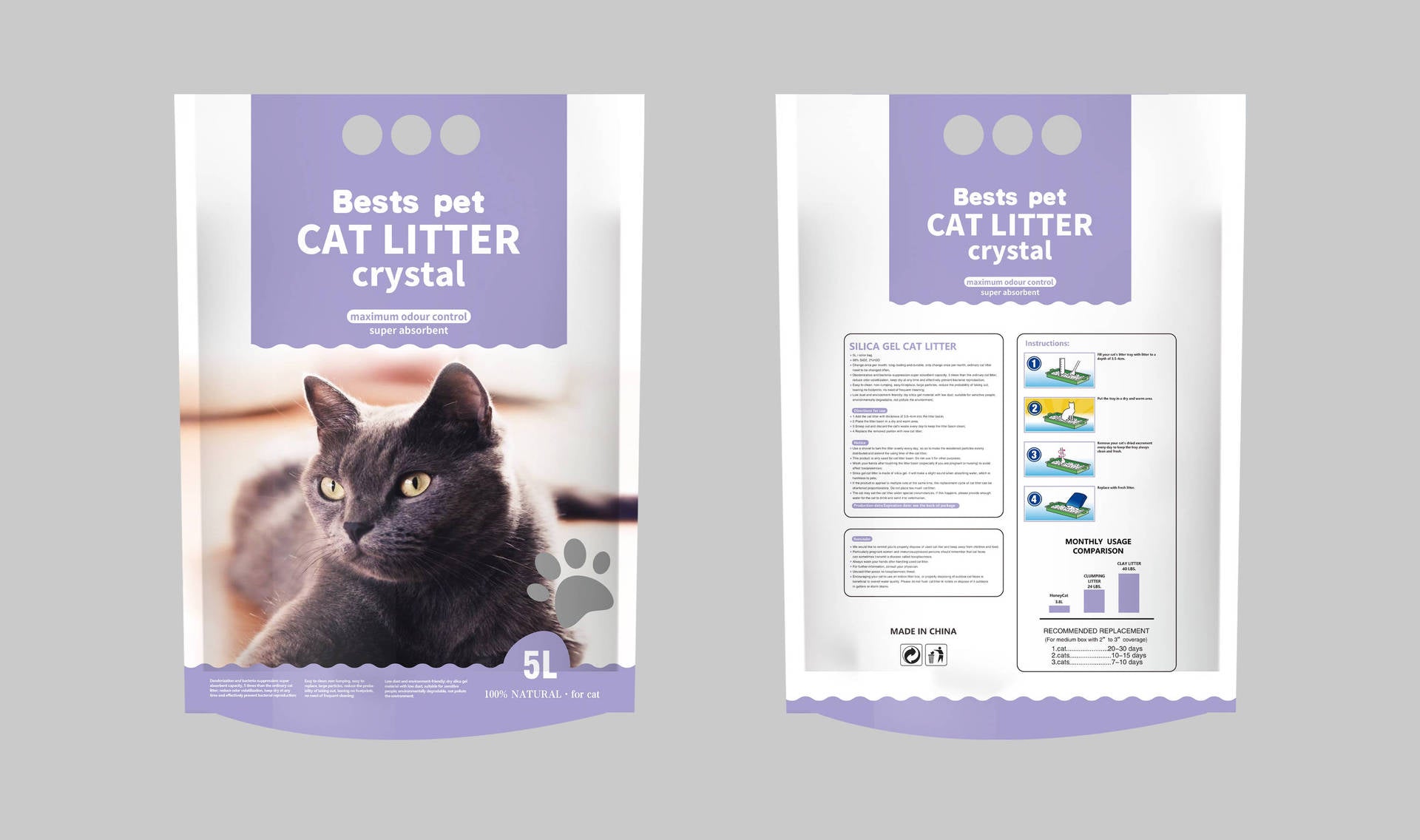Crystal Cat Litter 5L Bag, Choice of Absorption Levels
