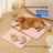 Ice silk pet cooling cushion in pink for cats and dogs, view 1