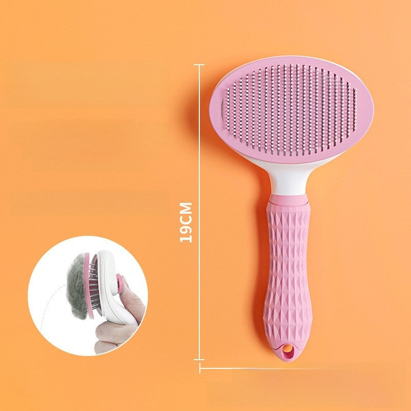 Self-Cleaning Fine-Tooth Dematting Comb for Dogs and Cats