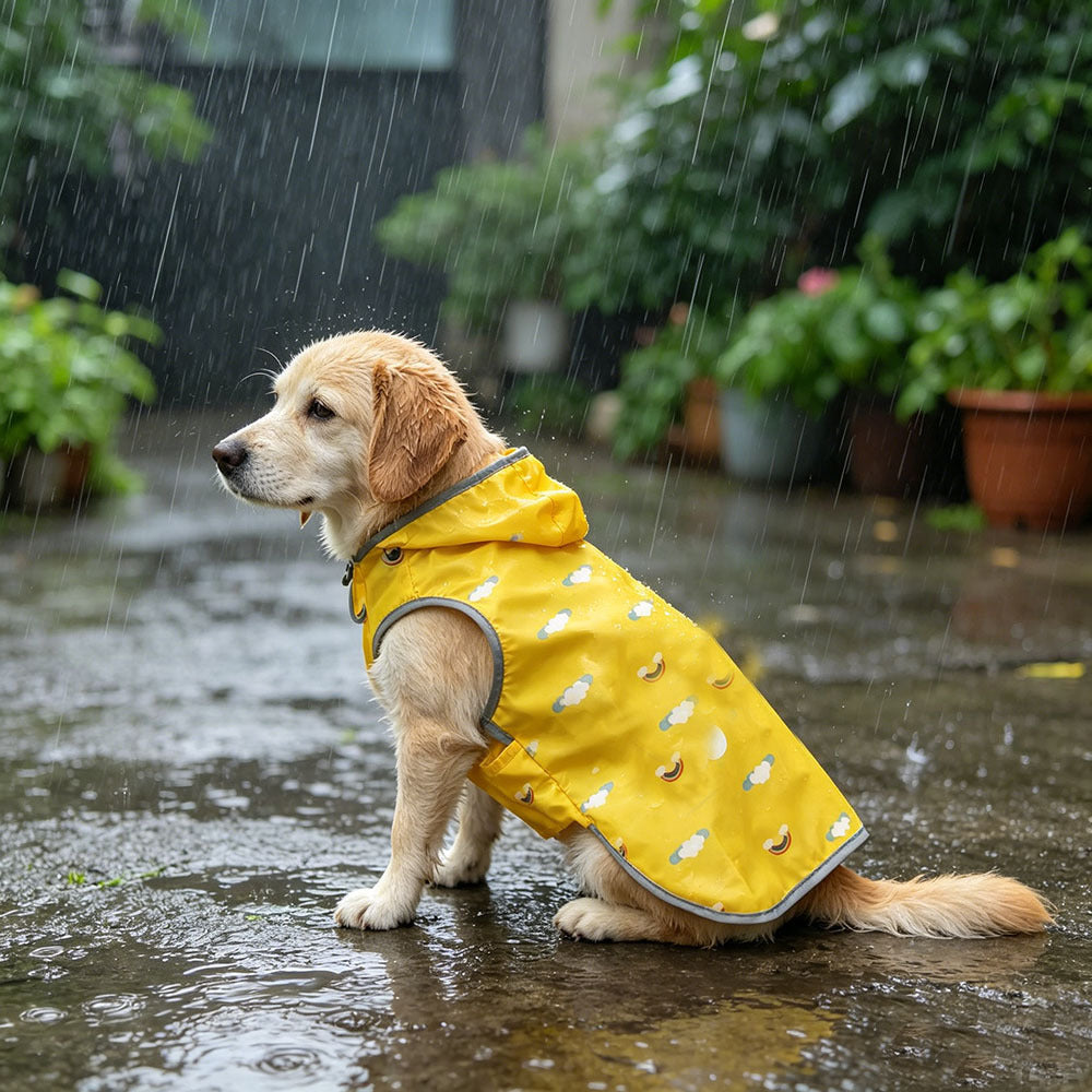 Reversible reflective dog raincoat, available in 2 colours, sizes Extra Small to 5XL, image 1