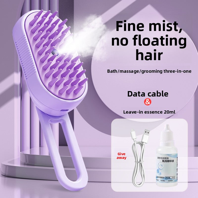 Electric Spray Massage Brush, Fine Mist Comb for Shedding Pets