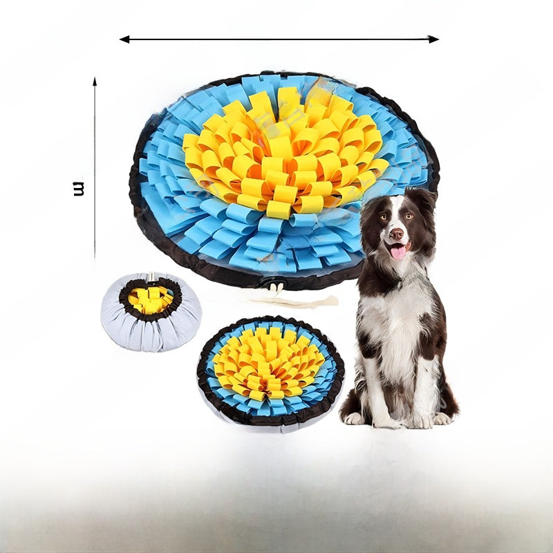 Dog puzzle snuffle mat for slow feeding and mental stimulation - view 8