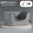 Extra Large Semi-Enclosed Cat Litter Box with Scoop, Thick PP