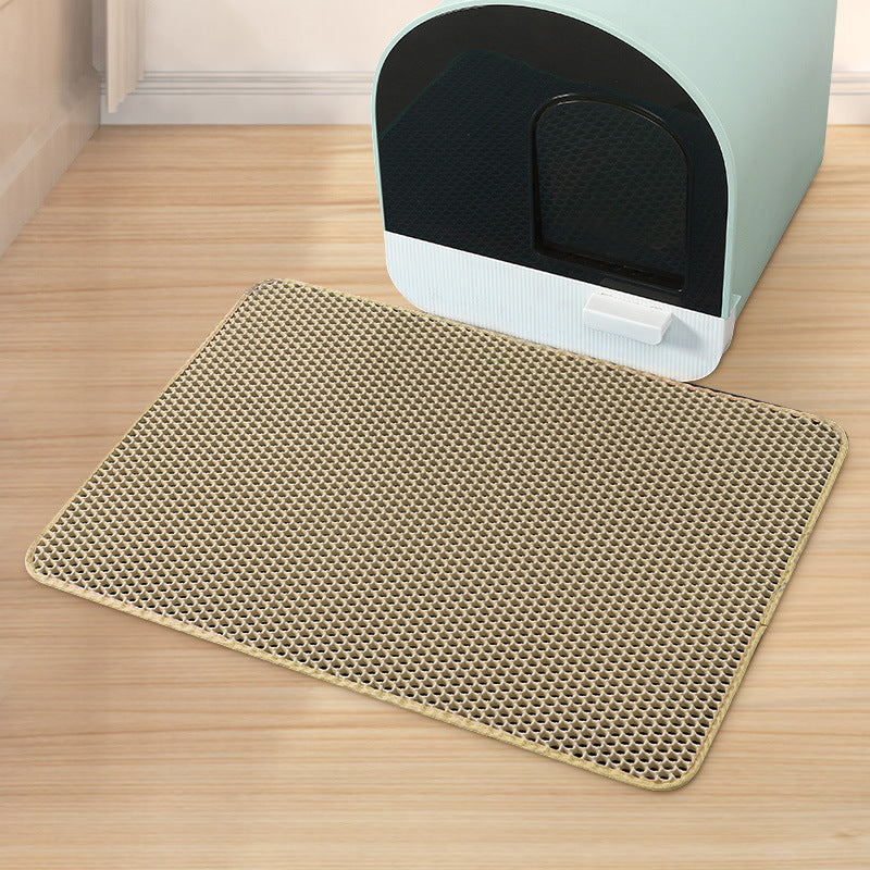 Thick EVA Cat Litter Trapping Mat, Double Layer Anti-Scatter
