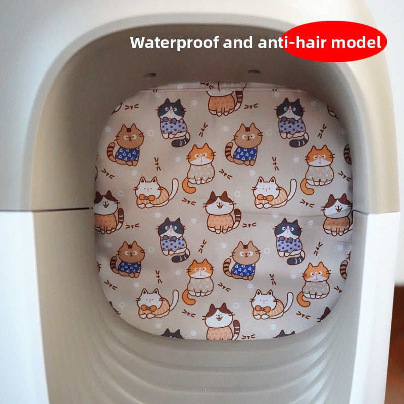 Handmade Cotton Linen Door Curtain for Cat Litter Boxes