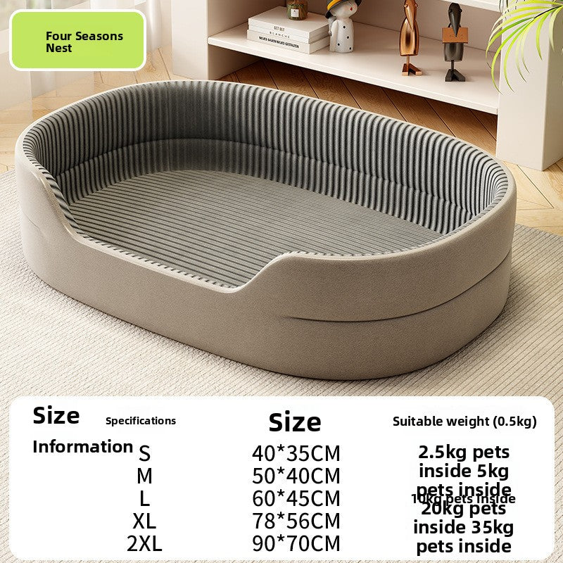 Plush pet bed with raised rim for dogs and cats, photo 16 of 18