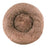 Round long plush nest bed for cats and dogs in Light Coffee