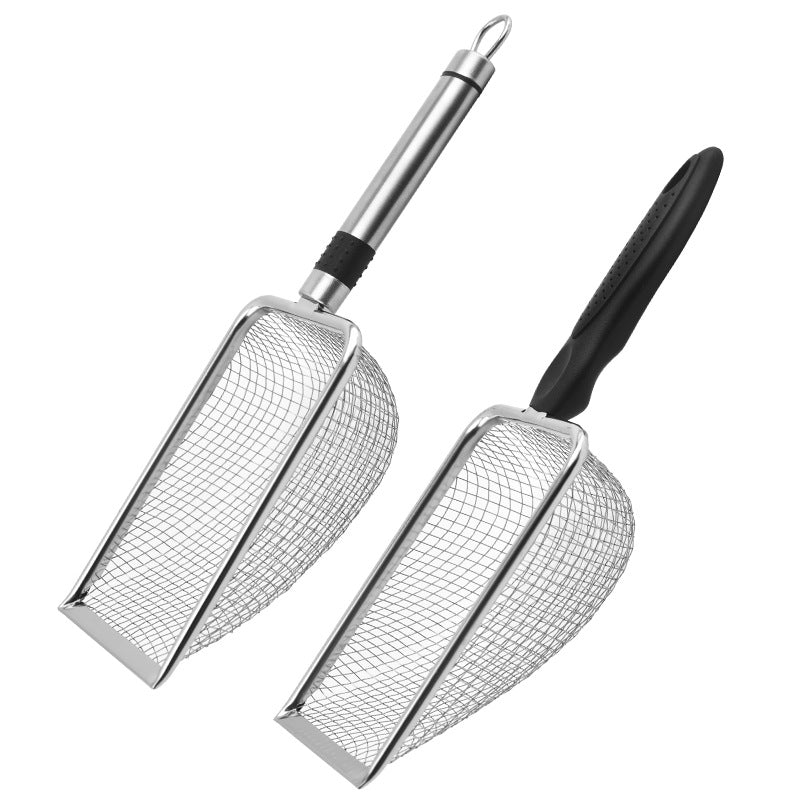Stainless Steel Fine Mesh Cat Litter Scoop, Rust-Resistant Sifter