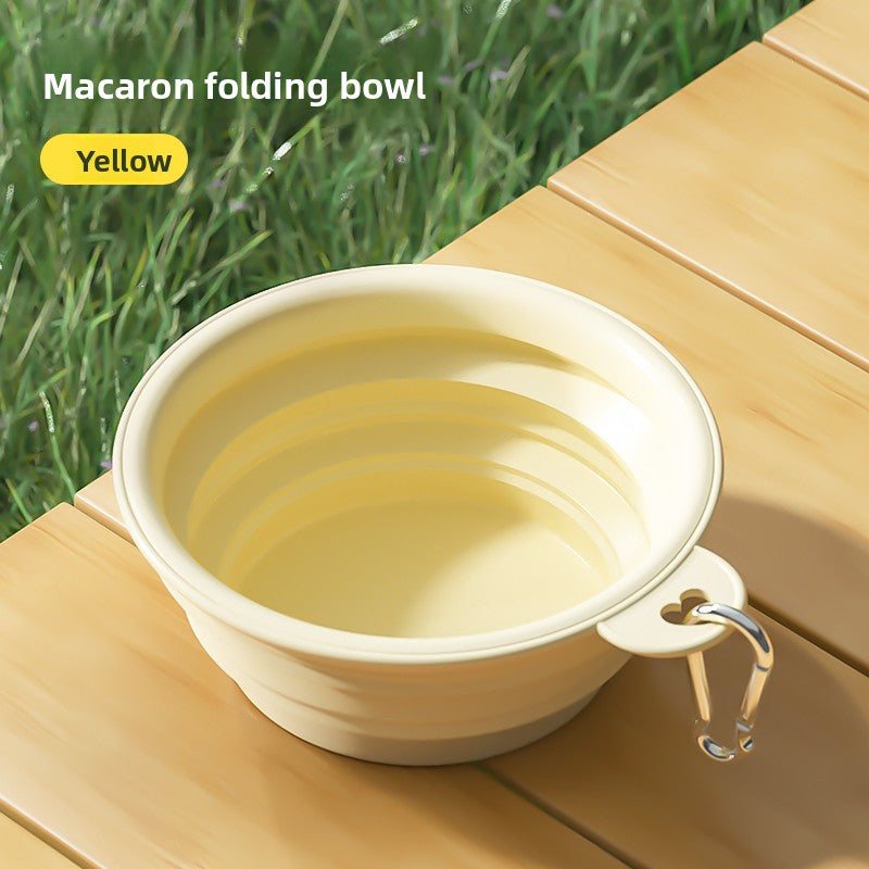 Foldable Food-Grade Silicone Pet Bowl for Travel in 350ml and 650ml Sizes for Pets