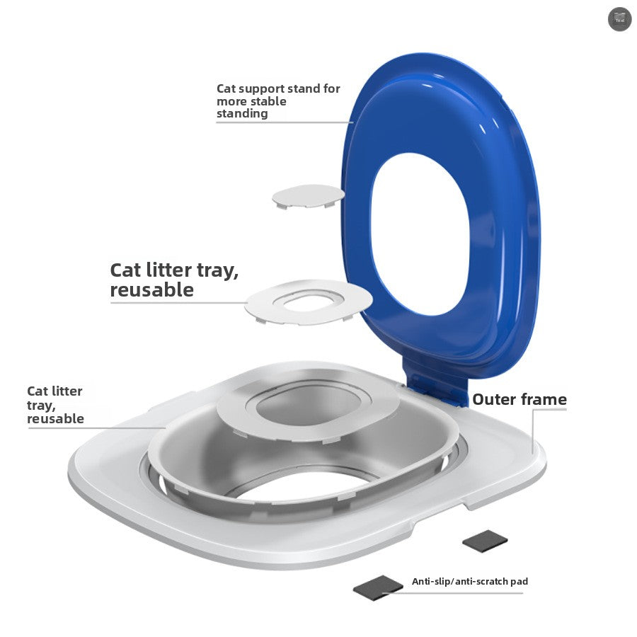 Cat Toilet Training Tray, Removable and Washable ABS Guide