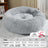 Grey round winter dog bed with matching fleece blanket, photo 15