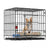 Foldable iron pet crate for small dogs, shown in 3 colours and styles