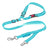 Elastic pet car seat belt lead in black with buffer section