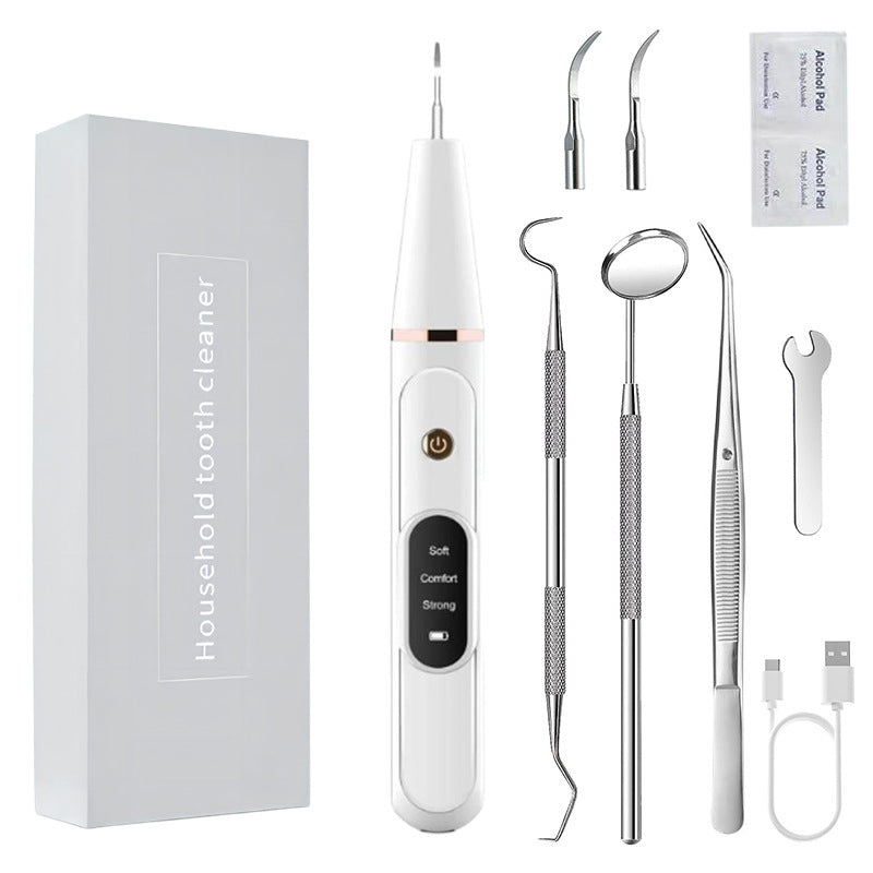 Ultrasonic Pet Tooth Cleaner for Dogs and Cats, USB Rechargeable Home Dental Care Kit