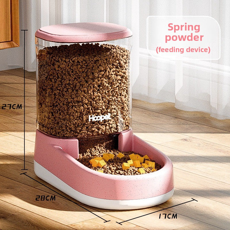 Gravity-Fed Automatic Pet Water Dispenser and Food Feeder Set, 3500ml Large Capacity