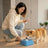 Slow Feeder Dog Bowl with Water Compartment, Non-Slip Base and Licking Surface