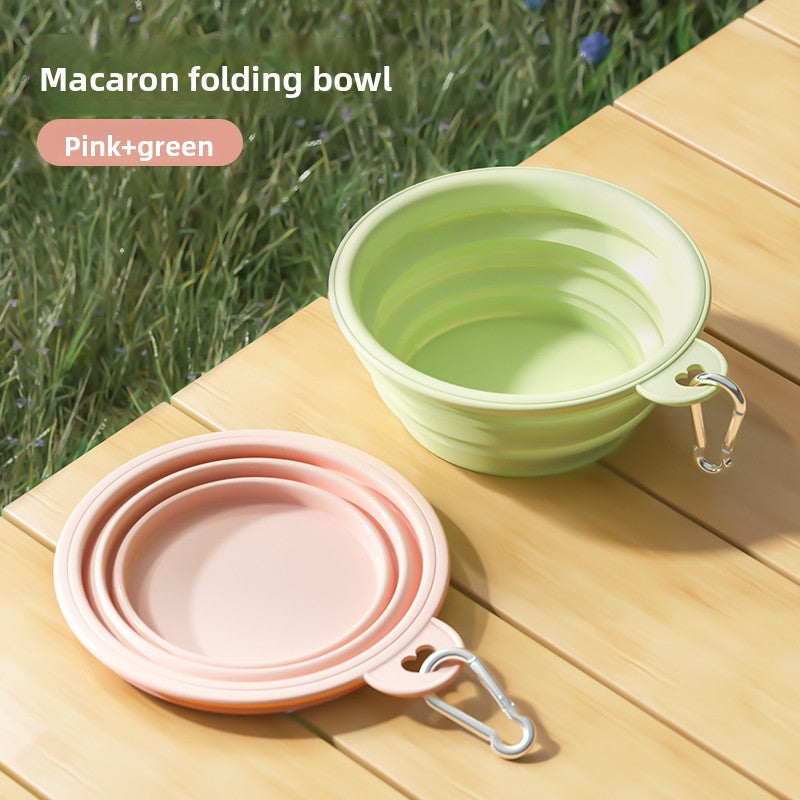 Foldable Food-Grade Silicone Pet Bowl for Travel in 350ml and 650ml Sizes for Pets