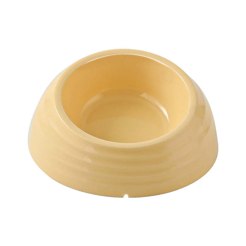 Slanted pet food bowl with stainless steel insert in light green, view 10