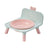Anti-Spill Square Ceramic Pet Bowl with Raised Stand in Four Light Colours