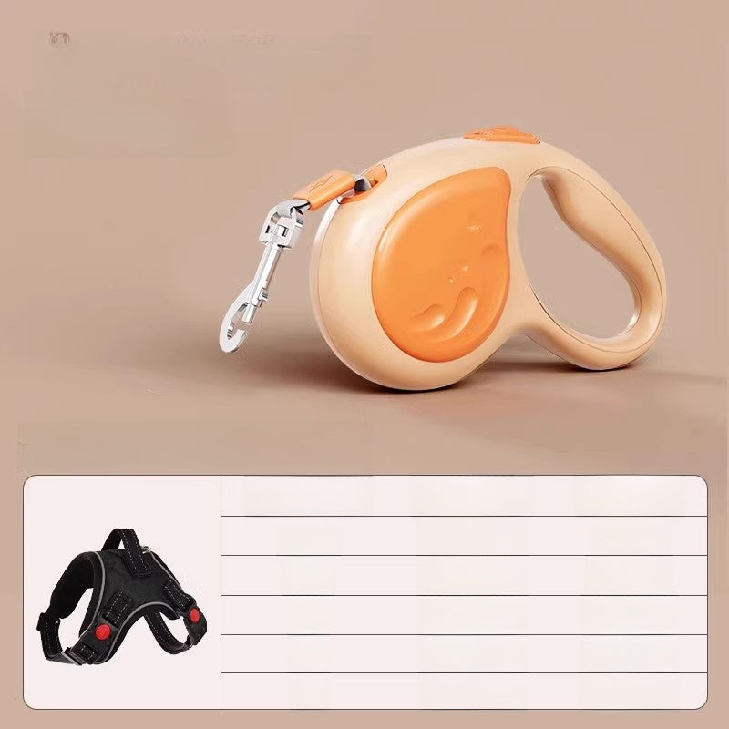 Retractable dog lead with one-touch brake and harness, product image 56