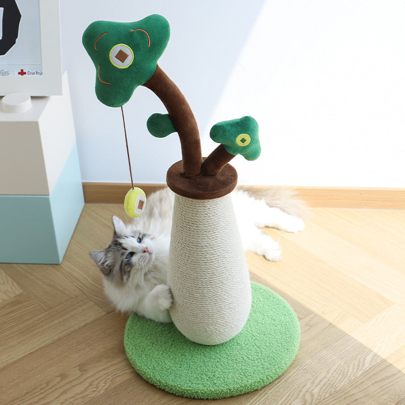 Paper rope cat scratching post with sturdy base