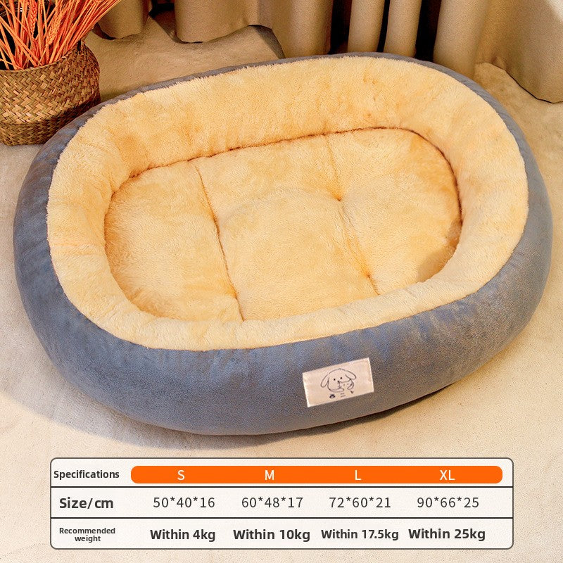 Warm thickened pet bed in grey for cats