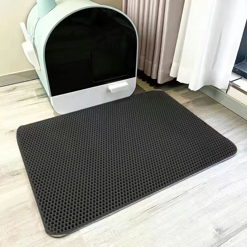 Double-layer EVA cat litter mat trapping litter, photo 24 of 77